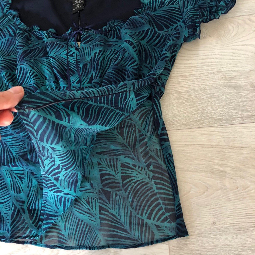 Express Silk Sheer Maxi Skirt & Blouse Dress Set - Picture 8 of 8